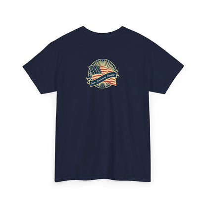 Progressive Patriot- Unisex Heavy Cotton Tee, Retro T-Shirt, Casual Wear, Gift for Activists, Independence Day, Protests, Everyday Apparel