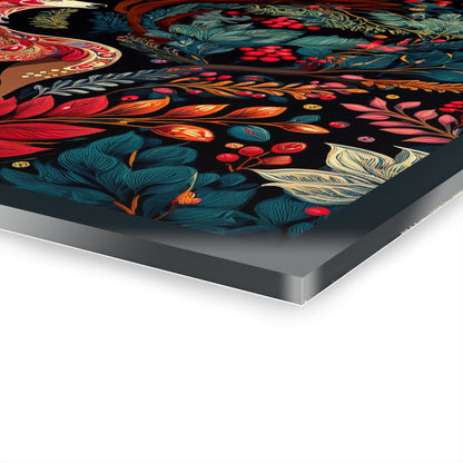 Acrylic Print - Surrealist Deer Nighttime Forest Deco