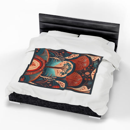 Throw Blanket - Art Deco Tree Pattern Design