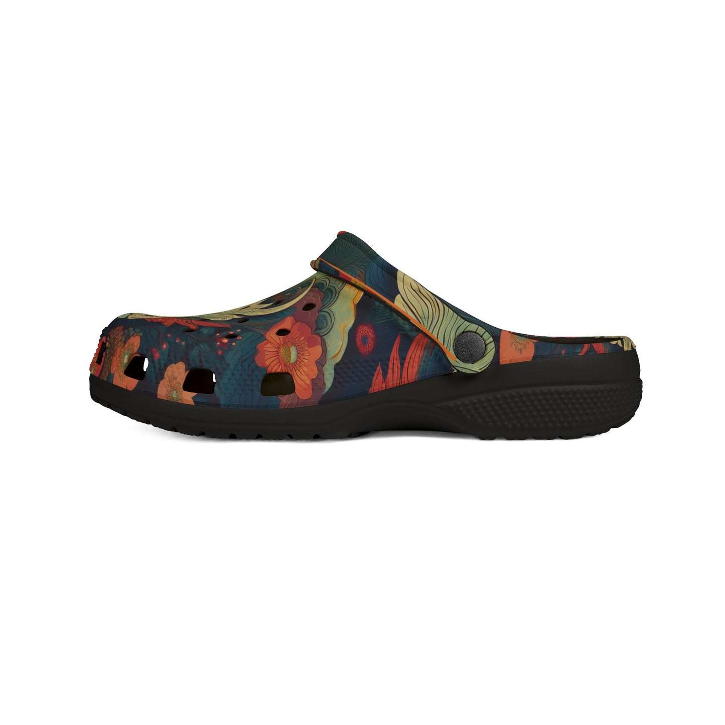 Artistic EVA Foam Rubber Clogs - Dragon Design for Comfort and Style