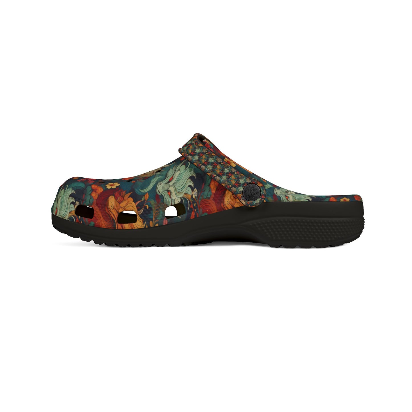 Colorful EVA Foam Rubber Clogs - Multiple Dragon Design for Comfort and Style