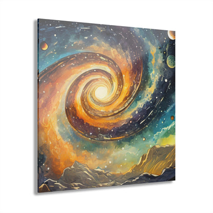 Colorful Spiral Galaxy Acrylic Print, Pop Art, French Cleat Hanging Wall Decor, Astronomy Gift, Space Lover Gift, Galaxy Print, Unique Art