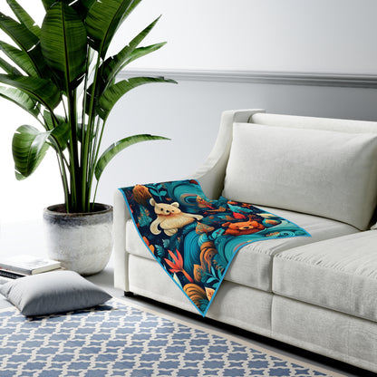 Baby Swaddle Blanket - Aqua Bears