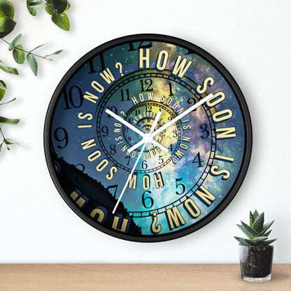 Galaxy Wall Clock, Time and Space, How Soon Is Now Song Title, Spiral Design Clock, Music Lover Gift, Unique Decor, Celestial Space Clock
