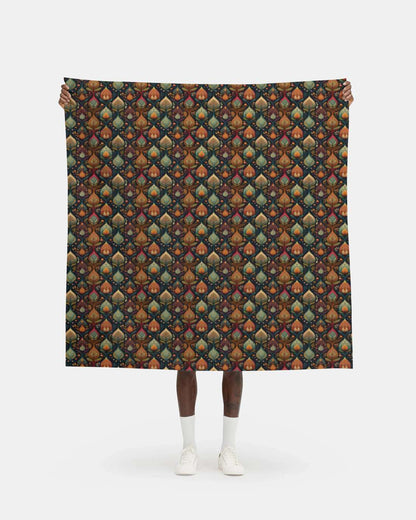 Repeat Pattern Fabric, Art Nouveau Flame Drops