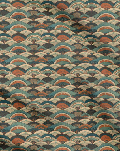 Repeat Pattern Fabric - Complimentary Warm and Cool Hills