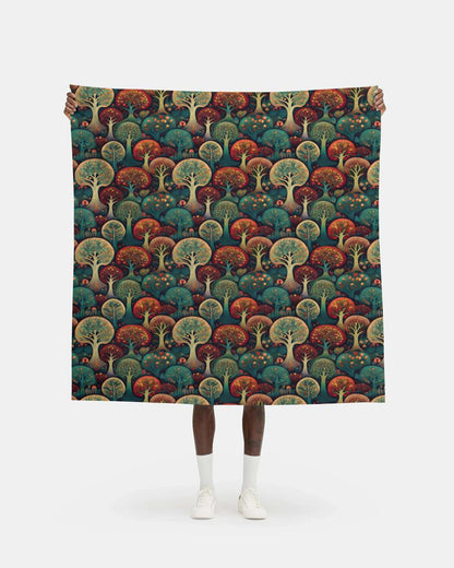 Repeat Pattern Fabric - Colorful Deco Trees