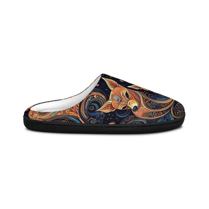 Unique Slippers, Space Dog Paisley Retro Indoor Women's House Shoes, Gift for Dog Lovers, Comfy Slip-Ons, Puppy Lover Present, Cozy Bedroom